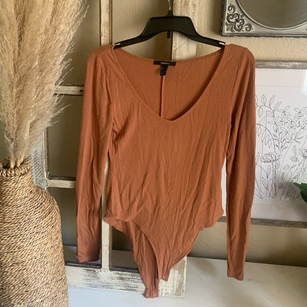 Forever 21 Rust Unitard with Snaps